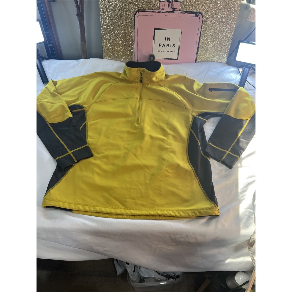 The North Face Men's Pull-Over Jacket -  Vintage‎ Yellow & Gray -large 474